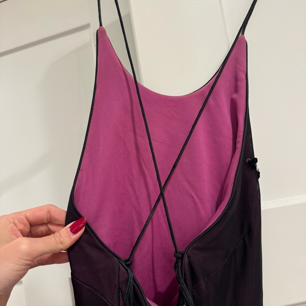 Rimini Black and Purple Sequin Spaghetti Strap Maxi Dress, Size 2 - Picture 6 of 8